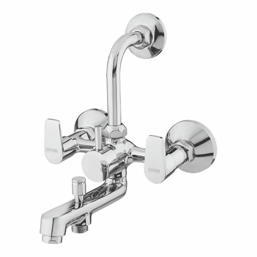Wall Mixer Three in One with L-Bend For Overhead Shower Chrome